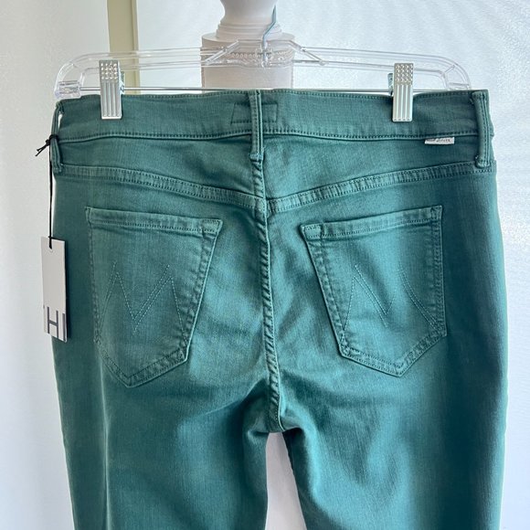 NWT Mother 'The Dropout' in 'Just for Kicks'-teal/green - Picture 5 of 9